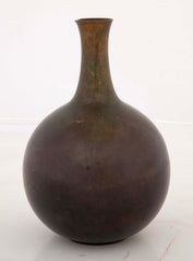 A Just Andersen Patinated Bronze Long Neck Vase