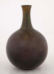 A Just Andersen Patinated Bronze Long Neck Vase