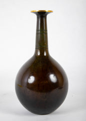 A Just Andersen Patinated Bronze Long Neck Vase