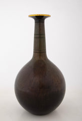 A Just Andersen Patinated Bronze Long Neck Vase