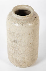 Arne Bang Light Gray Tall Cylindrical Stoneware Vase