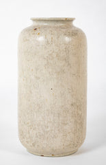 Arne Bang Light Gray Tall Cylindrical Stoneware Vase