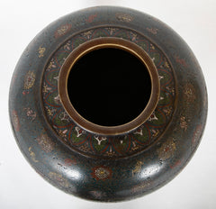 Late 19th Century Southeast Asian Cloisonne Urn in Bronze