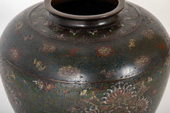 Late 19th Century Southeast Asian Cloisonne Urn in Bronze