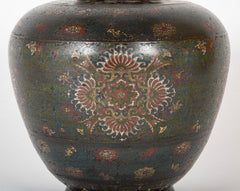 Late 19th Century Southeast Asian Cloisonne Urn in Bronze