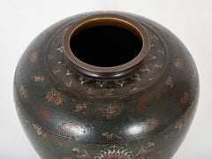 Late 19th Century Southeast Asian Cloisonne Urn in Bronze