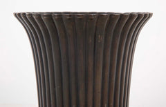 Just Andersen Fluted "Disko" Metal Vase with Vertical Ribbing