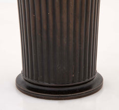 Just Andersen Fluted "Disko" Metal Vase with Vertical Ribbing