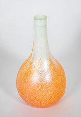 Pair of Scandinavian Orange Vases