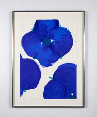 Donald Sultan Blue on White "Wallflowers" Silkscreen