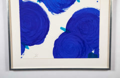 Donald Sultan Blue on White "Wallflowers" Silkscreen