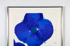 Donald Sultan Blue on White "Wallflowers" Silkscreen