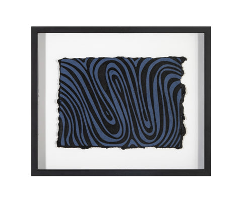 Relief Print on Hand Dyed and Made Paper by W. Sol Lewitt