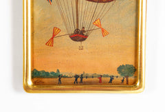 Trotin Hector 1894 "Le Vallois L'aero Montgolfier " Oil on paper on Board Paintings