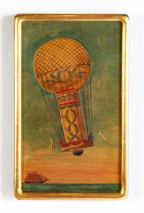 Trotin Hector 1894 "Le Vallois L'aero Montgolfier " Oil on paper on Board Paintings