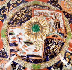 Masons Ironstone Tureen and Stand in the Imari Pattern with Sunflower Finial