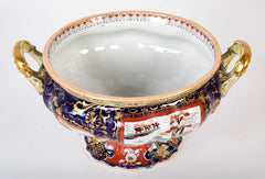 Masons Ironstone Tureen and Stand in the Imari Pattern with Sunflower Finial