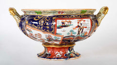 Masons Ironstone Tureen and Stand in the Imari Pattern with Sunflower Finial