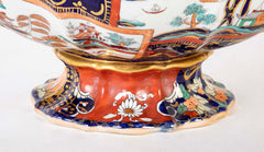 Masons Ironstone Tureen and Stand in the Imari Pattern with Sunflower Finial