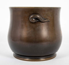 Japanese Bronze Brazier with Two Cloud Form Applied Handles