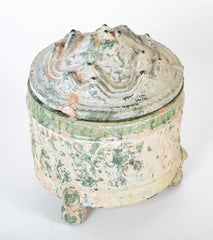 Chinese Green Glazed "Hill" Topped Pottery Censer