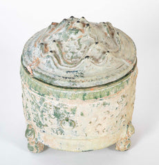 Chinese Green Glazed "Hill" Topped Pottery Censer