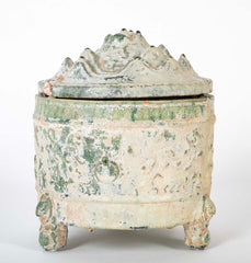 Chinese Green Glazed "Hill" Topped Pottery Censer