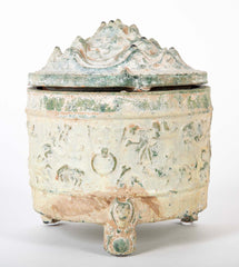 Chinese Green Glazed "Hill" Topped Pottery Censer