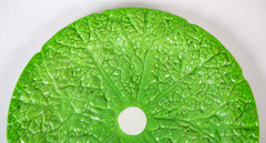 Set of 2 Lettuce Ware Plate with Clear Center