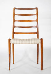 Niels Moller Rosewood Ladder Back Side Chair