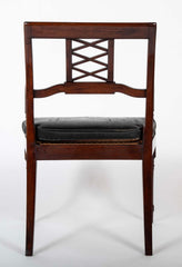 Set of 4 Empire Mahogany Armchairs with "Diamond Trellis" Back Splats