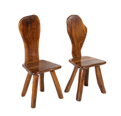 Pair of Olive Wood Chairs by Tony Bain