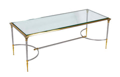 Metal Glass Top Coffee Table