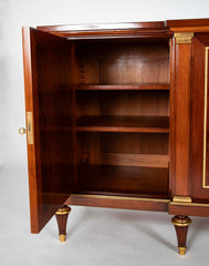 A French Mahogany & Speckled Mahogany Veneered  Sideboard by Maurice Rinck