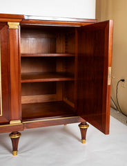 A French Mahogany & Speckled Mahogany Veneered  Sideboard by Maurice Rinck