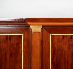 A French Mahogany & Speckled Mahogany Veneered  Sideboard by Maurice Rinck