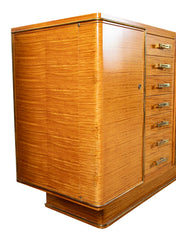 French School of Dominique Large Tiger Maple Sideboard