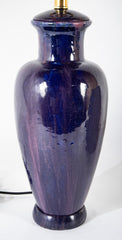 A Fulper Pottery Wisteria Matte Glazed Vase now a Lamp