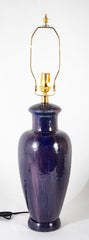 A Fulper Pottery Wisteria Matte Glazed Vase now a Lamp