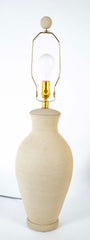 Kahler Unglazed Baluster Form Beige Ceramic Vase as Lamp