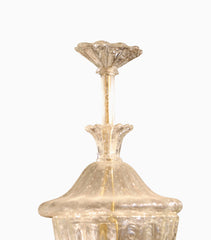 A 20th Century Blown Glass Lantern with Air Bubbles