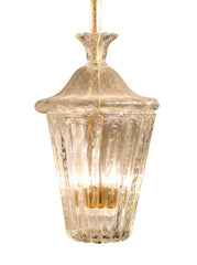 A 20th Century Blown Glass Lantern with Air Bubbles