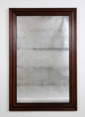 19th Century French Molded and Patinated Oak Framed Mirror