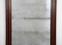 19th Century French Molded and Patinated Oak Framed Mirror