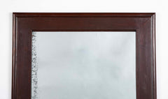 Flat Profile Molded Mahogany "Entablature" Framed Mirror