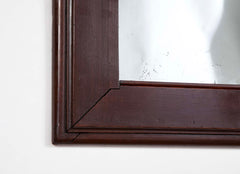 Flat Profile Molded Mahogany "Entablature" Framed Mirror