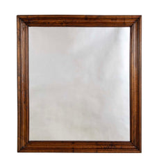 French 19th Century Mirror with Molded Walnut Burl Veneered Frame