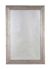 A Louis Philippe Carved and Silver Gilt Wood Framed Mirror