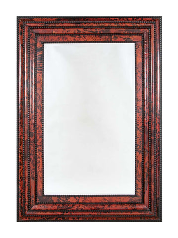 19th Century Flemish Faux Tortoiseshell & Partial Ebonized Framed Mirror