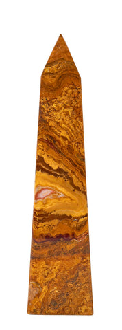 Modern Obelisk Made of Gold/Brown Marble